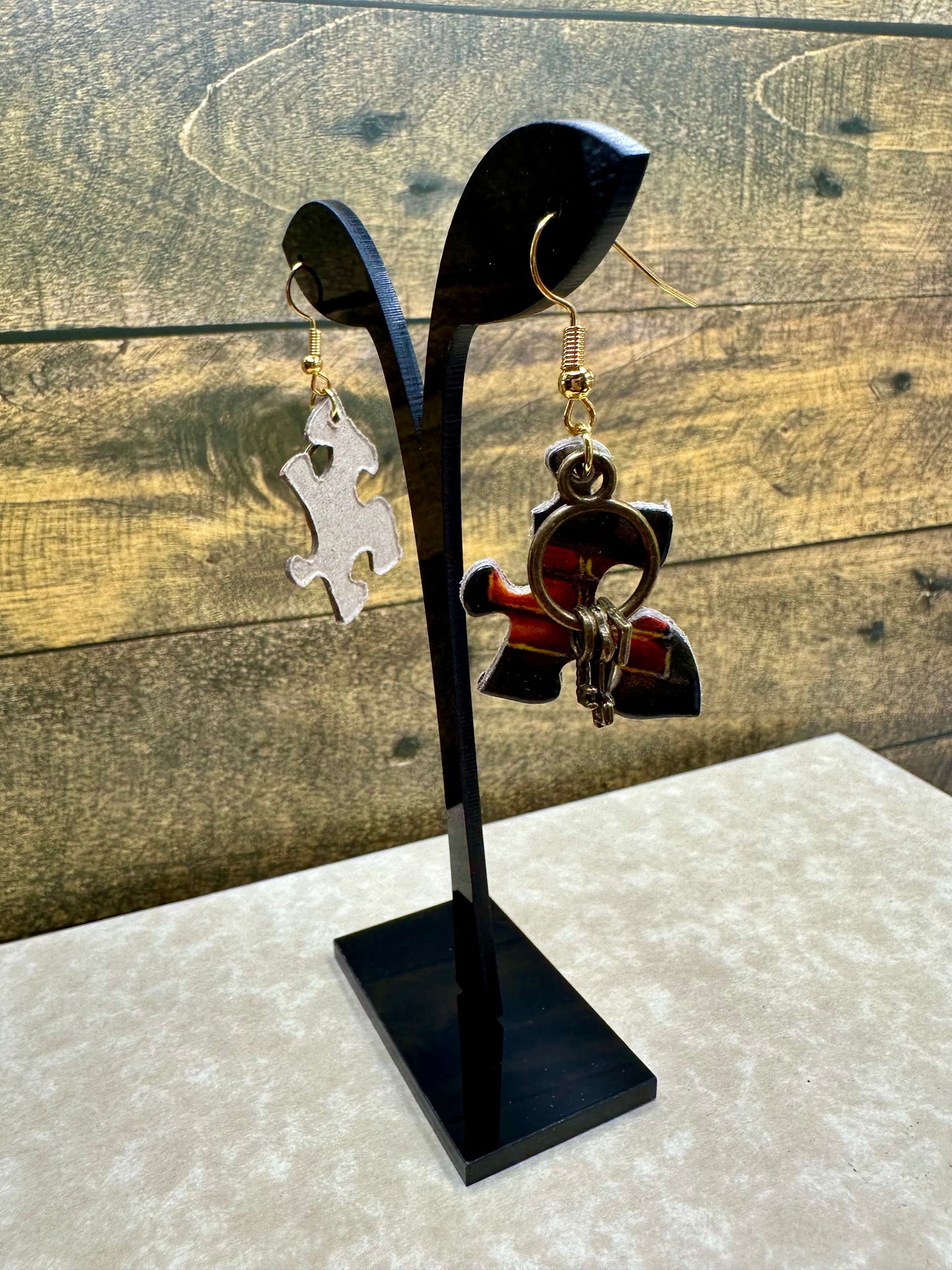 Jigsaw Puzzle Earrings