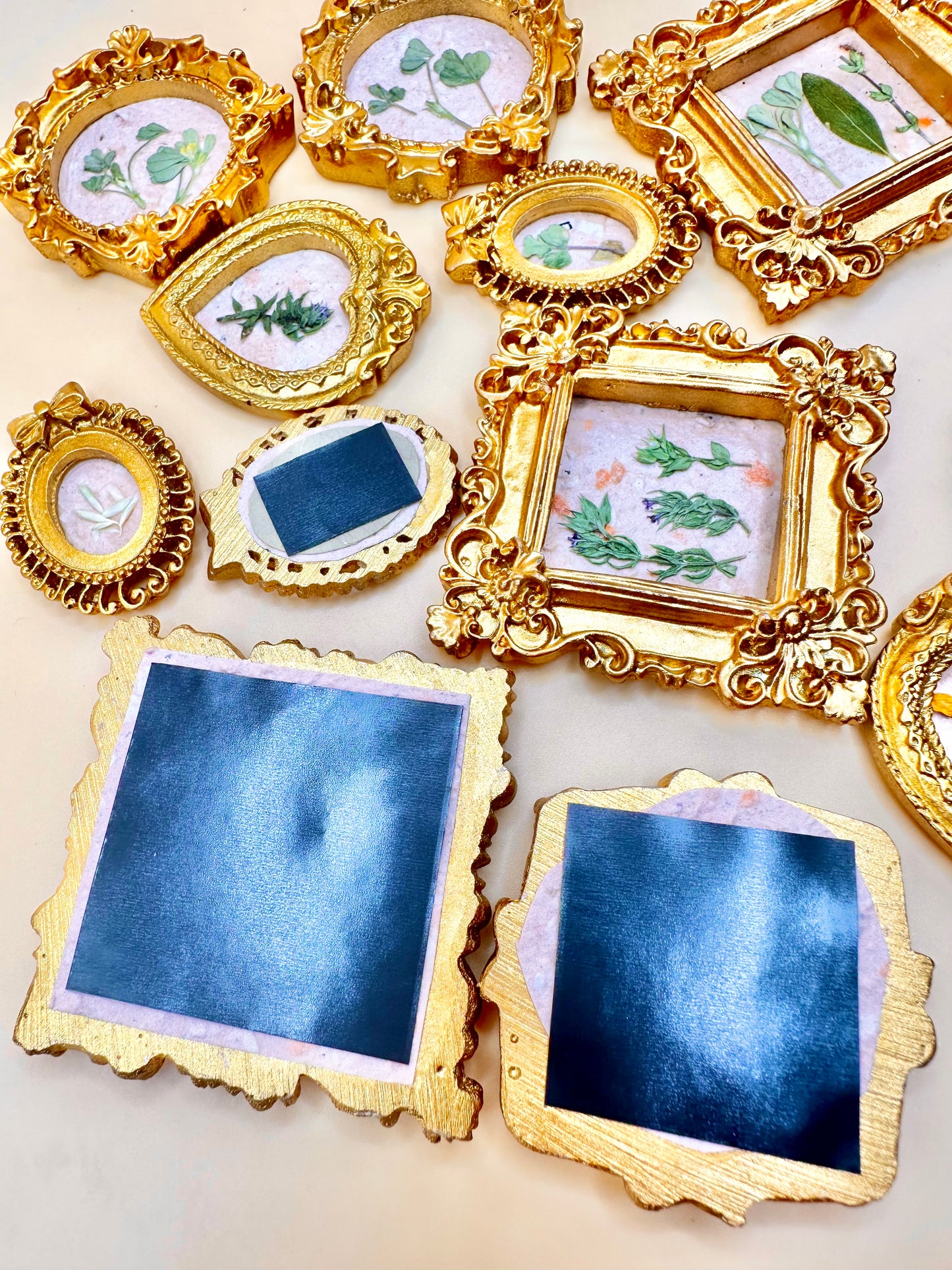 Back of handmade paper magnet