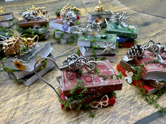 Enchanted Book Stack Earrings