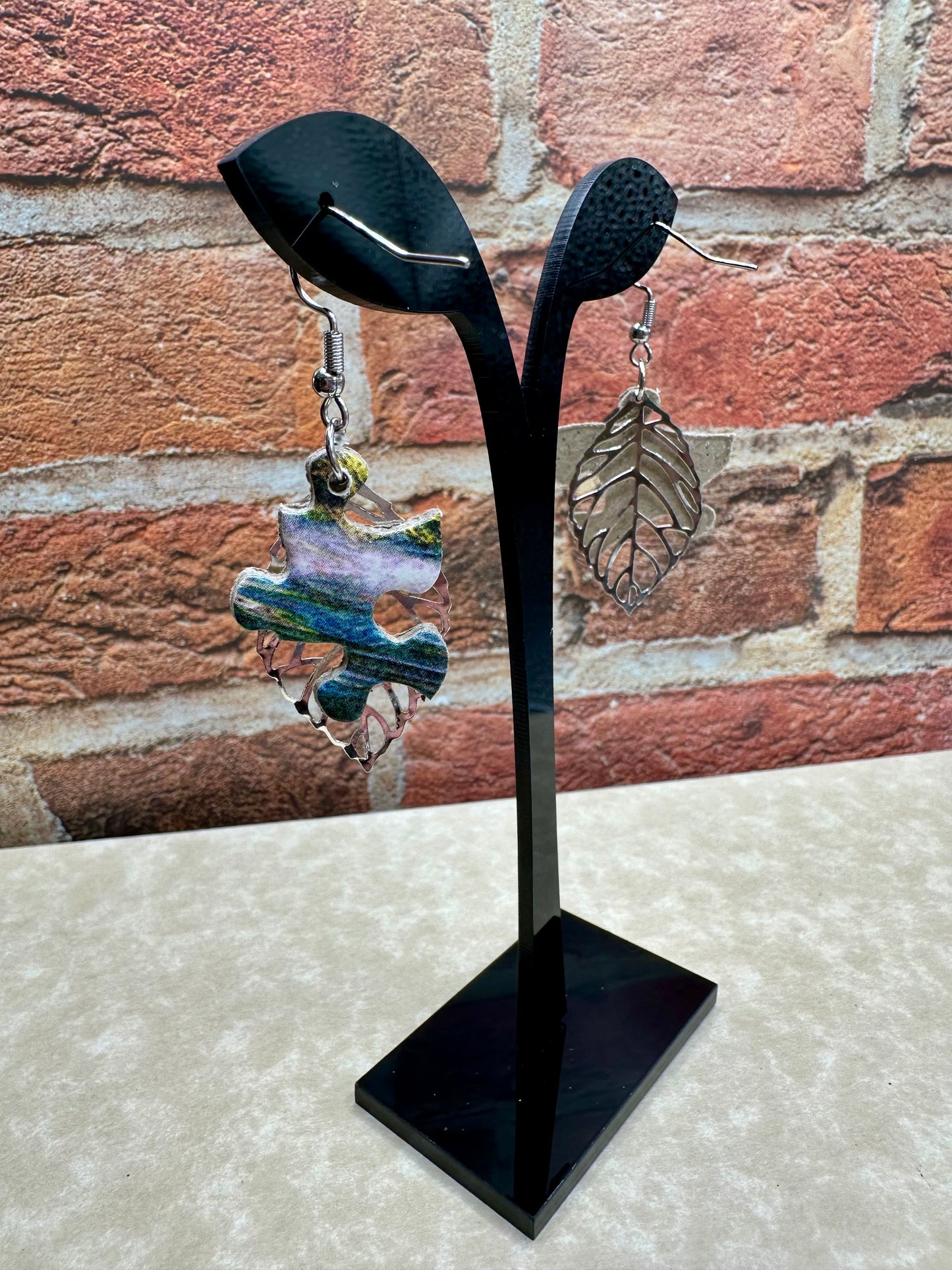 Jigsaw Puzzle Earrings