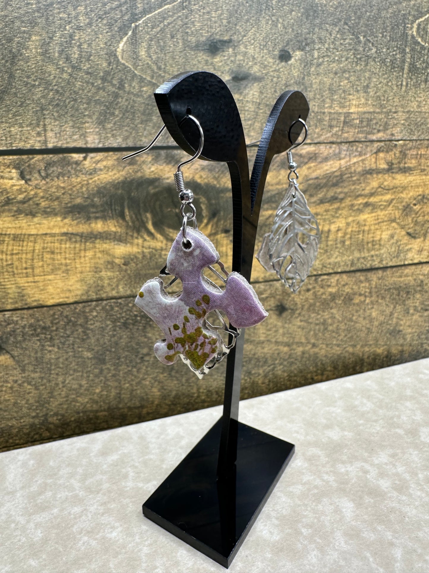 Jigsaw Puzzle Earrings