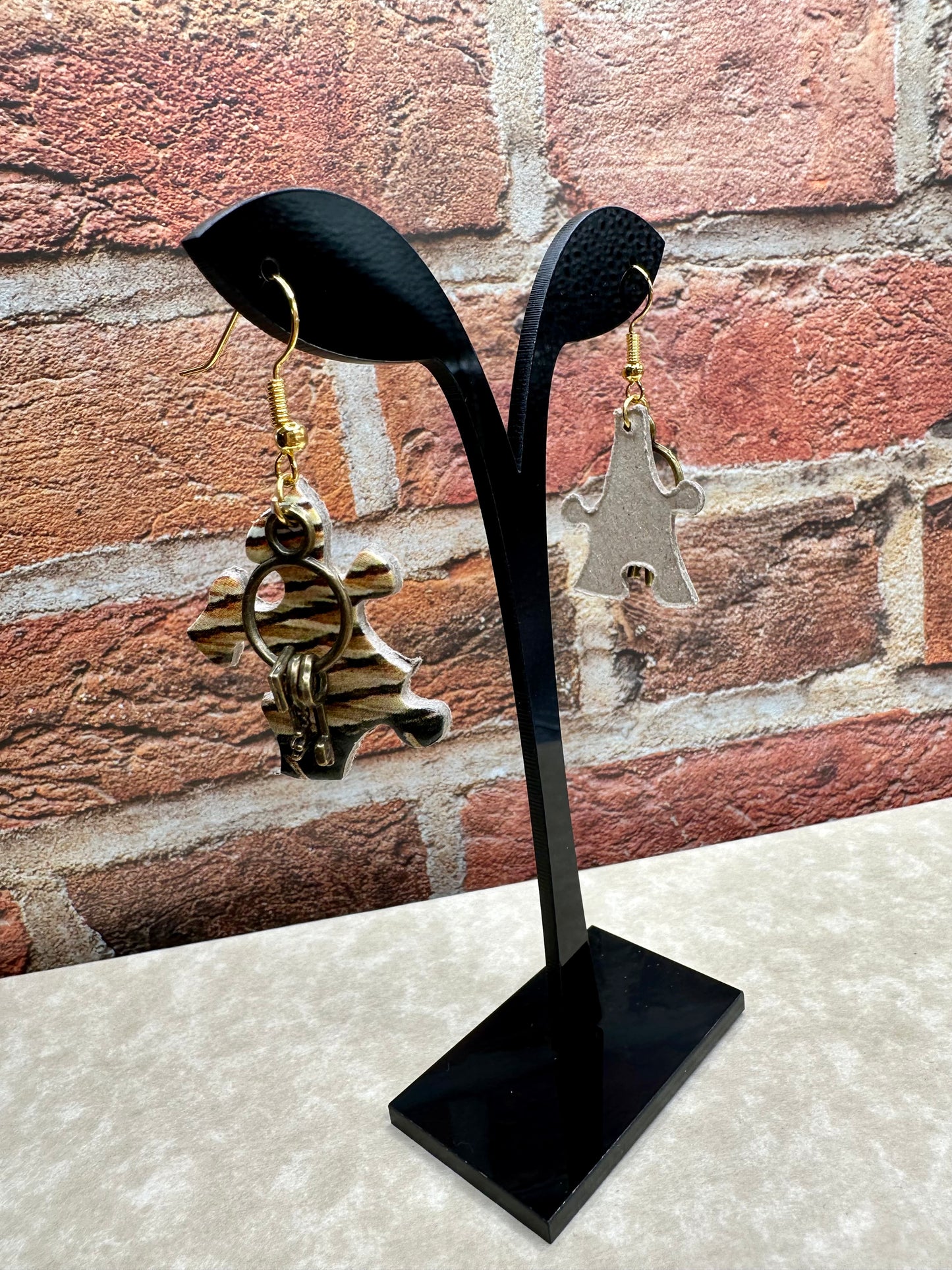 Jigsaw Puzzle Earrings