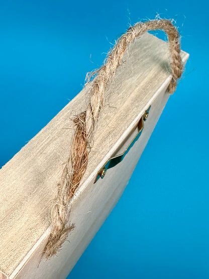 Detail image of hooks on the shadow box