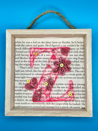 Custom shadow box with quilling art