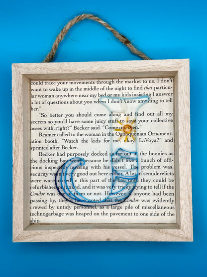 Quilling letter J in a shadow box