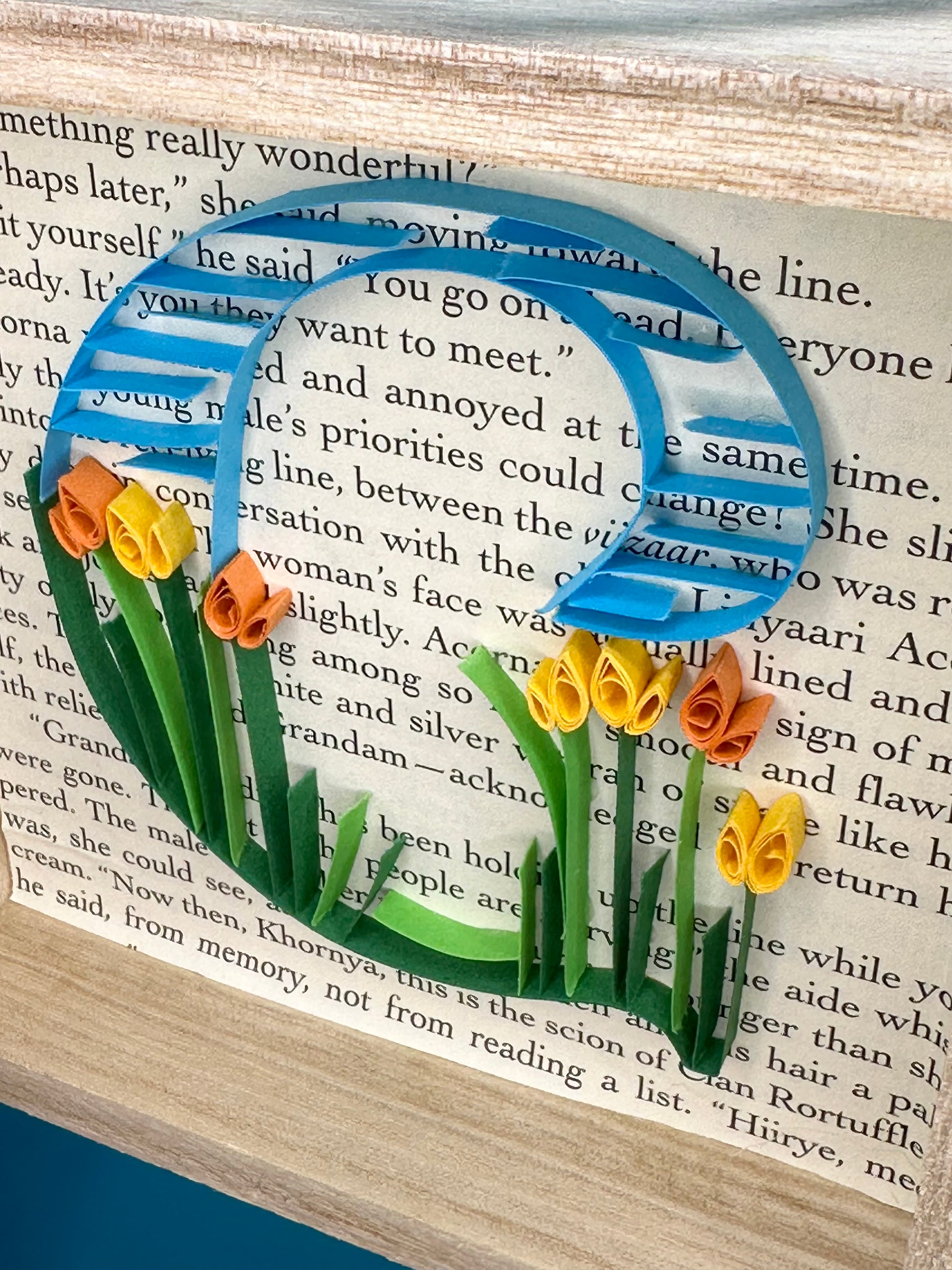 Tulip floral quilling art