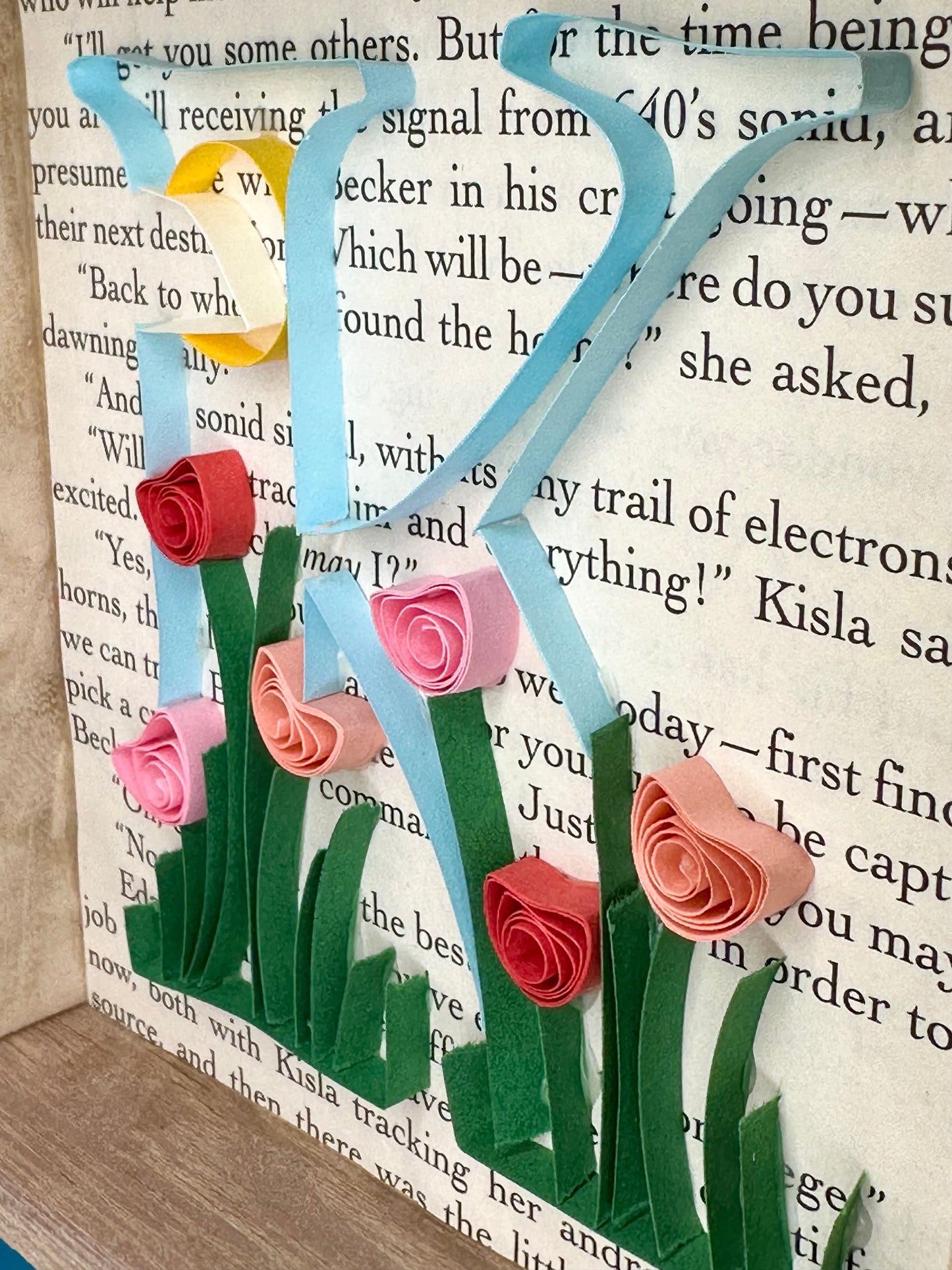 Floral art quilling letter K