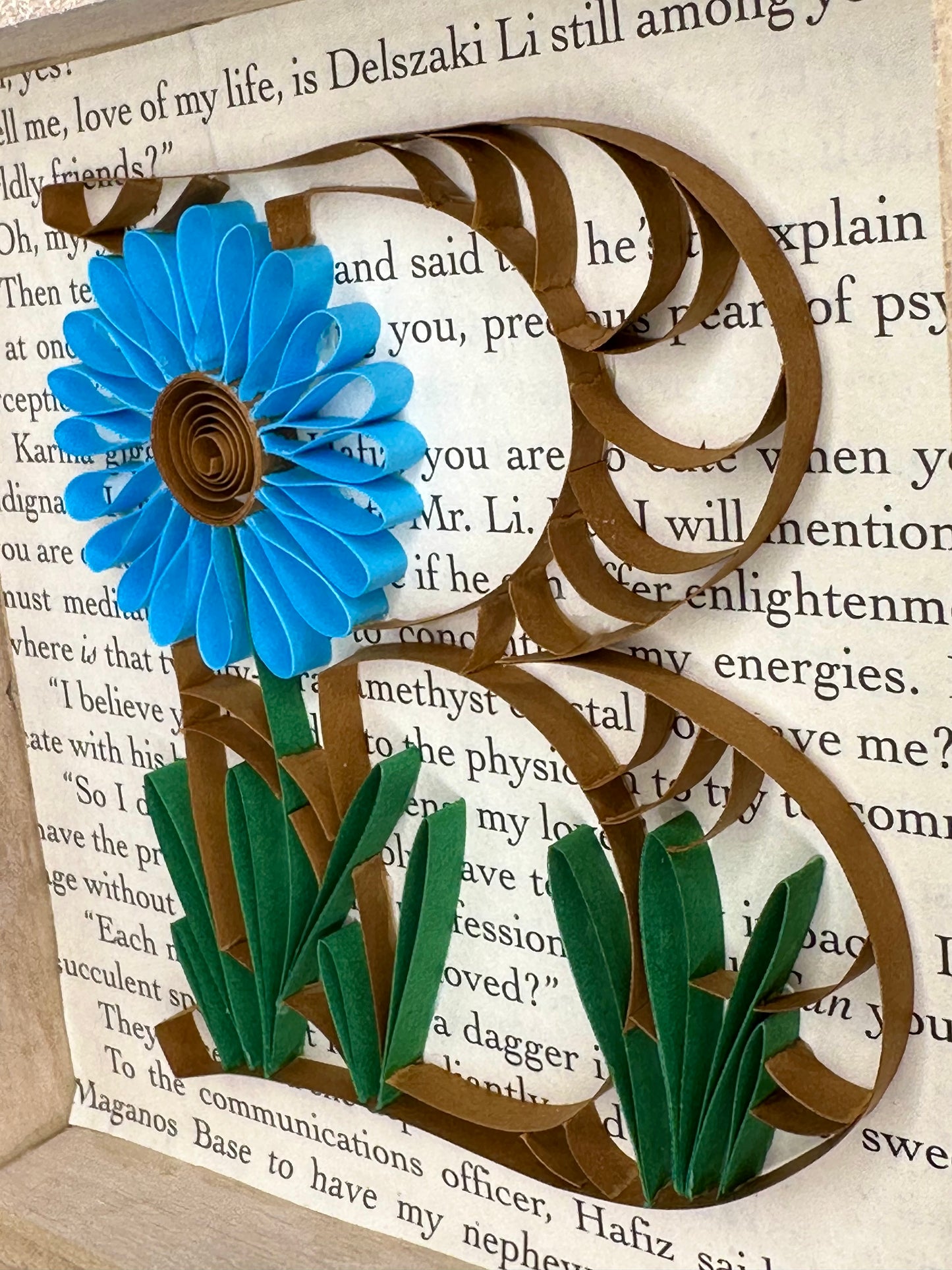 Quilling art with a flower