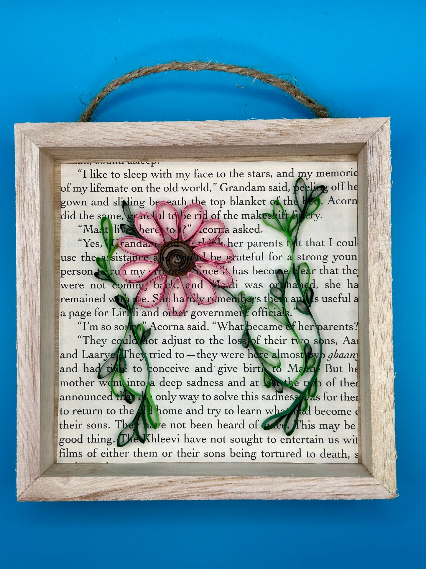 Floral theme letter N shadow box